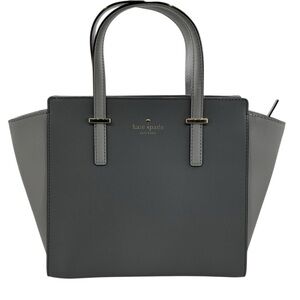 Kate Spade NYCedar Street Hayden Saffiano Leather Satchel Handbag Purse Gray